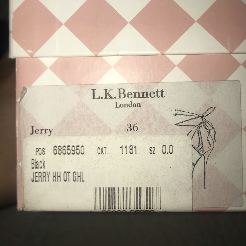 L.K. Bennett Black Jerry Sandal - Picture 8 of 9